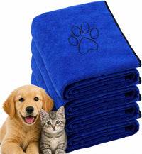 Chumia 4 Pcs Dog Towels for Drying - 30 x 50 Inch / Blue
