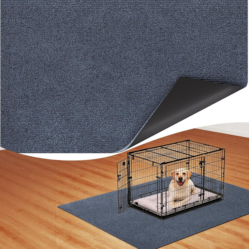 Dog Crate Mat, 24 in X 36 in Dog Playpen Mat Kennel Mat – Essentials for Dogs - Ash Gray / 60"L x 46"W