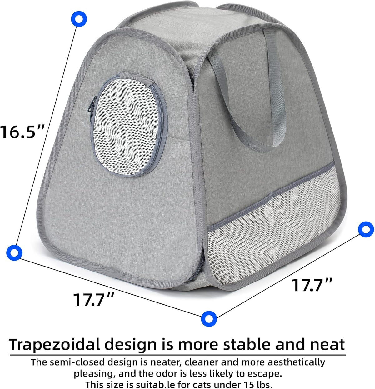 Collapsible Portable Cat Litter Box Standard for Travel Light Weight - image 2