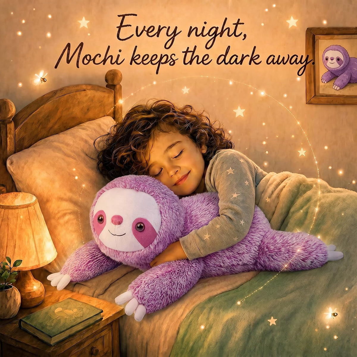 gnomantic Turtle Weighted Stuffed Animals, Plush Pillow for Kids – Fun for Kids & Family - Purple Sloth / Medium / Sloth - image 4