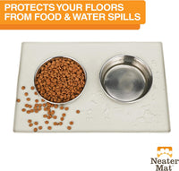 Neater Pet Brands Neater Mat Cat & Dog Food Mat - 24"L x 16"W / Cream - image 2
