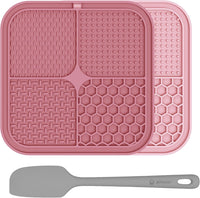ChefAide 2 Pack Lick Mat for Dogs - Pink Berry