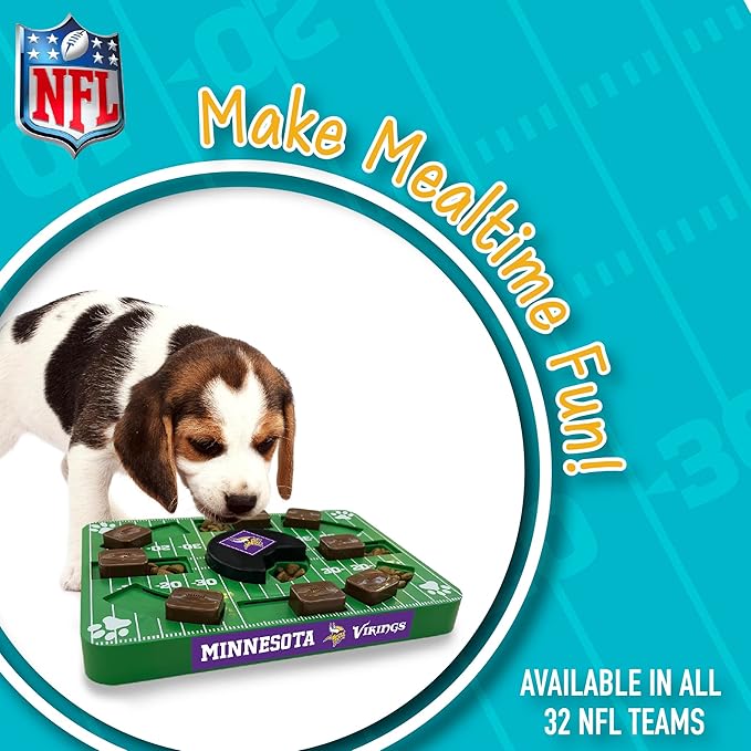 Pets First NFL Minnesota Vikings Puzzle Toy, Puzzle Treat Dog Toy, Interactive Dog Treat Toy, Dog Puzzle