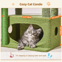Taoqimiao Cat Tree, Suitable for Kittens - Cactus / 38.5 Inches - image 4
