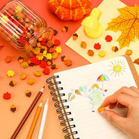 JUNEBRUSHS 150Pcs Fall Mini Erasers - Thanksgiving Style - image 3