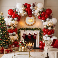 RUBFAC Balloons Black Balloon Arch for Black Birthday Decorations - Ruby Red - image 2