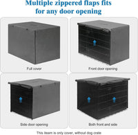 Deblue 36 inch Dog Crate Cover Fit for 36 inch Wire - – Essentials for Dogs - 24.0"L x 18.0"W x 20.0"H / Grey - image 4