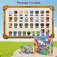 EWED 200 piece forest themed magnetic building blocks with trees, houses and figures - view 22