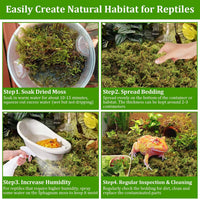 14OZ Natural Sphagnum Moss for Reptile Terrarium Substrate Bedding – Daily Care for Reptiles And Amphibians - 2.6LB - image 4