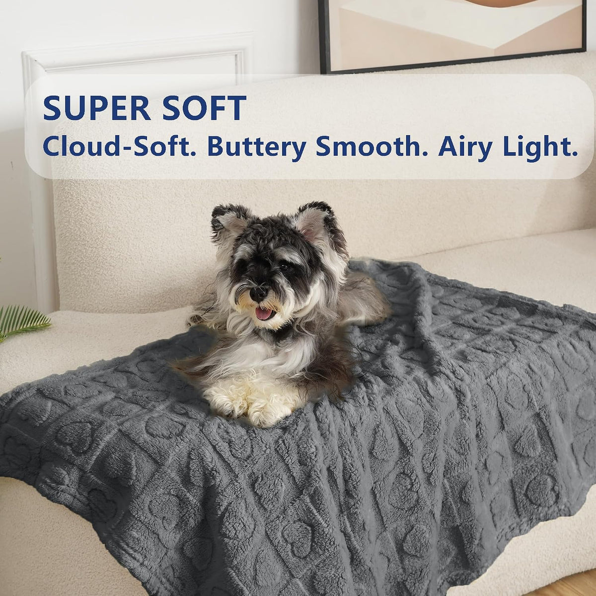 Pet Blanket for Dogs Cats - Grey / 25x35" - image 4