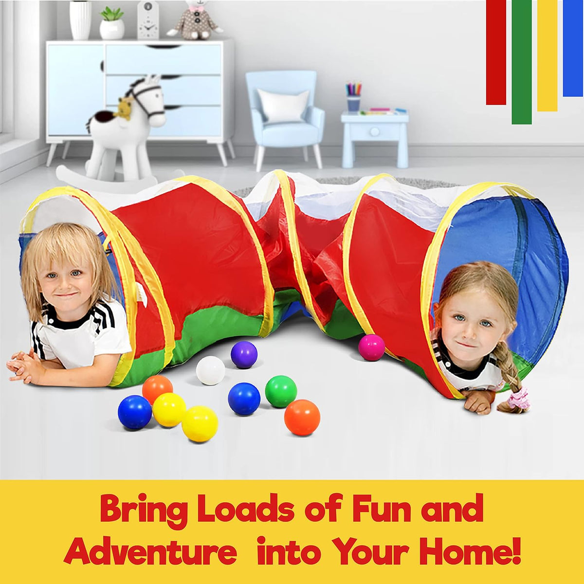 Hide N Side 6ft Crawl Through Play Tunnel Toy - image 3