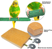 Bird Perches for Conure Stand Natural Wood Platform Bird Nail - Pattern 1 - image 4