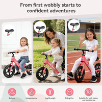 Toddler Balance Bike for 3-5 Year Old 12” No Pedal Training Bike Toys - Pink - image 4
