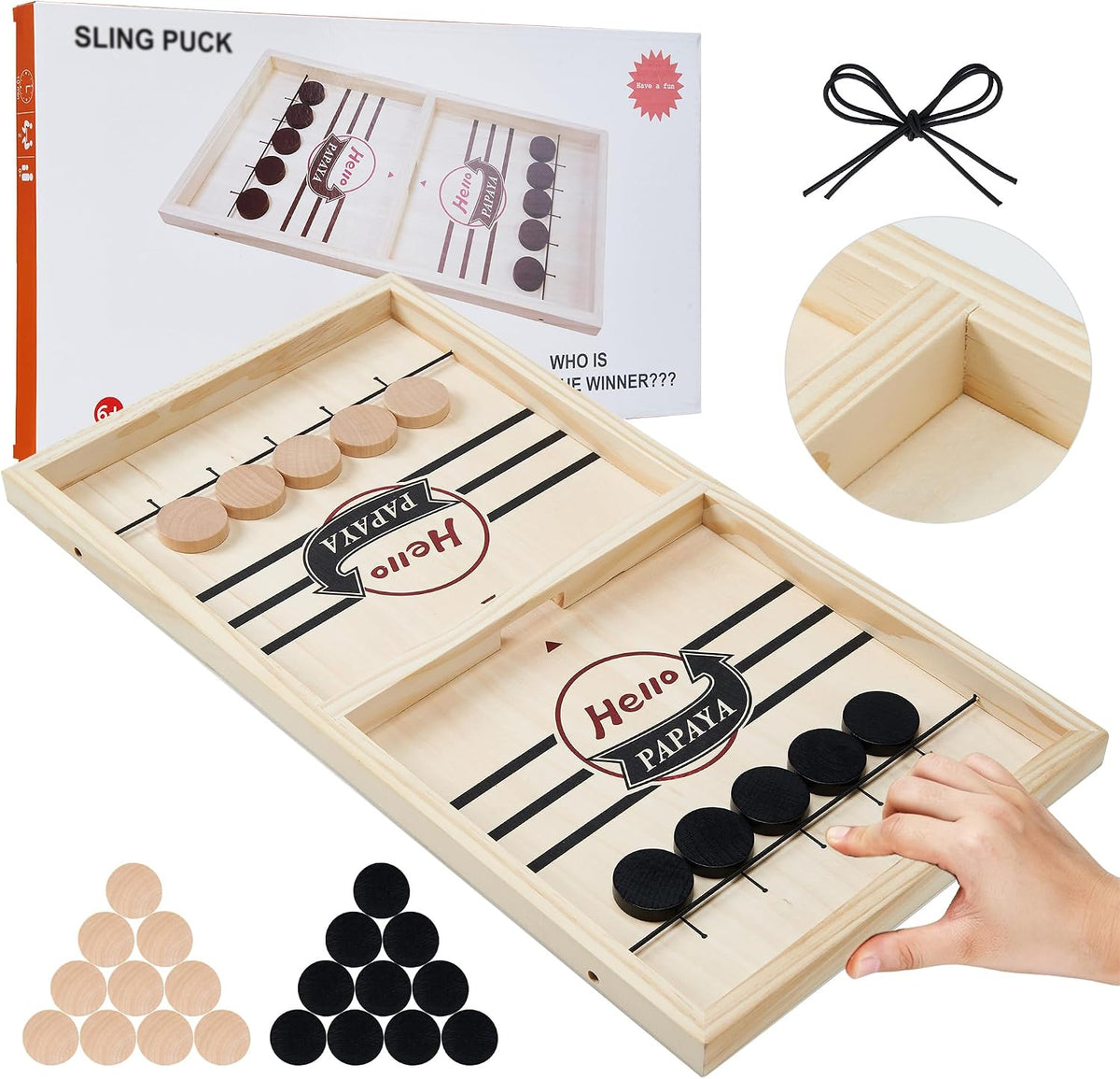 HELLO PAPAYA Fast Sling Puck Game - X-Large - image 2