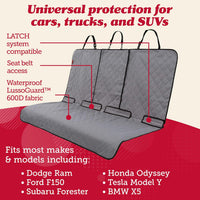 Lusso Gear Dog Car Seat Cover - Premium Edition - Gray - image 2