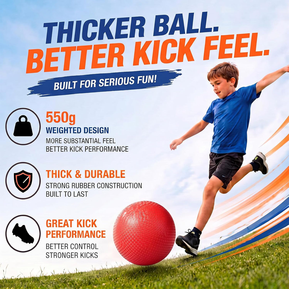 Jenaai blue kickball set with 10 inch ball, rubber bases, cones, scoreboard and pump - view 13