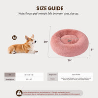Donut Dog Bed Medium Size Dog, Round Cat Beds for Small Dogs – Essentials for Dogs - Pink / 30"L x 30"W x 8"Th - image 4