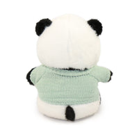 10-Inch Black and White Muffin Panda with Sweater