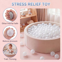 Clear Ball Pit Balls - Crush Proof Plastic Toy Balls for Boys and Girls – Fun for Kids & Family - 170 PACK / Transparent color - image 2