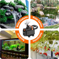 AquaMiracle 600GPH Aquarium Water Pumps Fountain Pump Pond Pump - 600GPH - image 3
