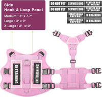 WINSEE Tactical Dog Harness with Dog Leash - Medium / Pink - image 2