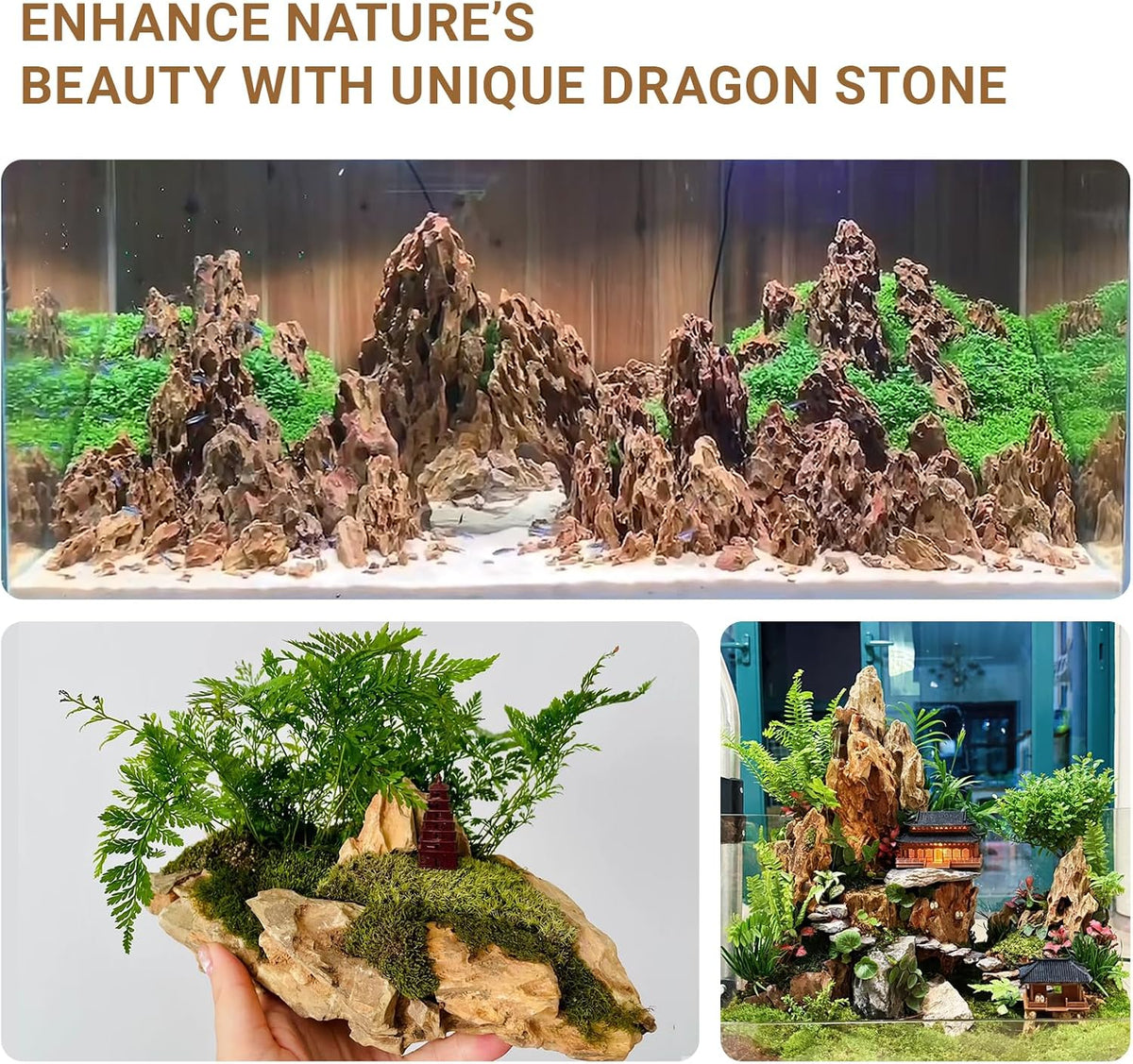 Aquarium Rocks Seiryu Stones Natural Hardscape Stone for Aquariums - Dragon Stone / 3LB (2-5 inch) - image 3