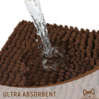 Absorbent Dog Door Mat for Muddy Paws - 60"L x 24"W x 1" Th / Brown - image 2