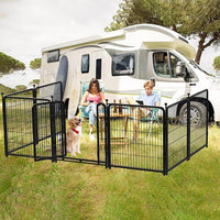 Dog Playpen 36 Inch 14 Panels, Dog Play Pen Indoors, Garden Fence for Yard, Total 31 Ft(l) Black Dog Pen Wide Door Low Threshold, Be Suitable for Camping Garden Yard