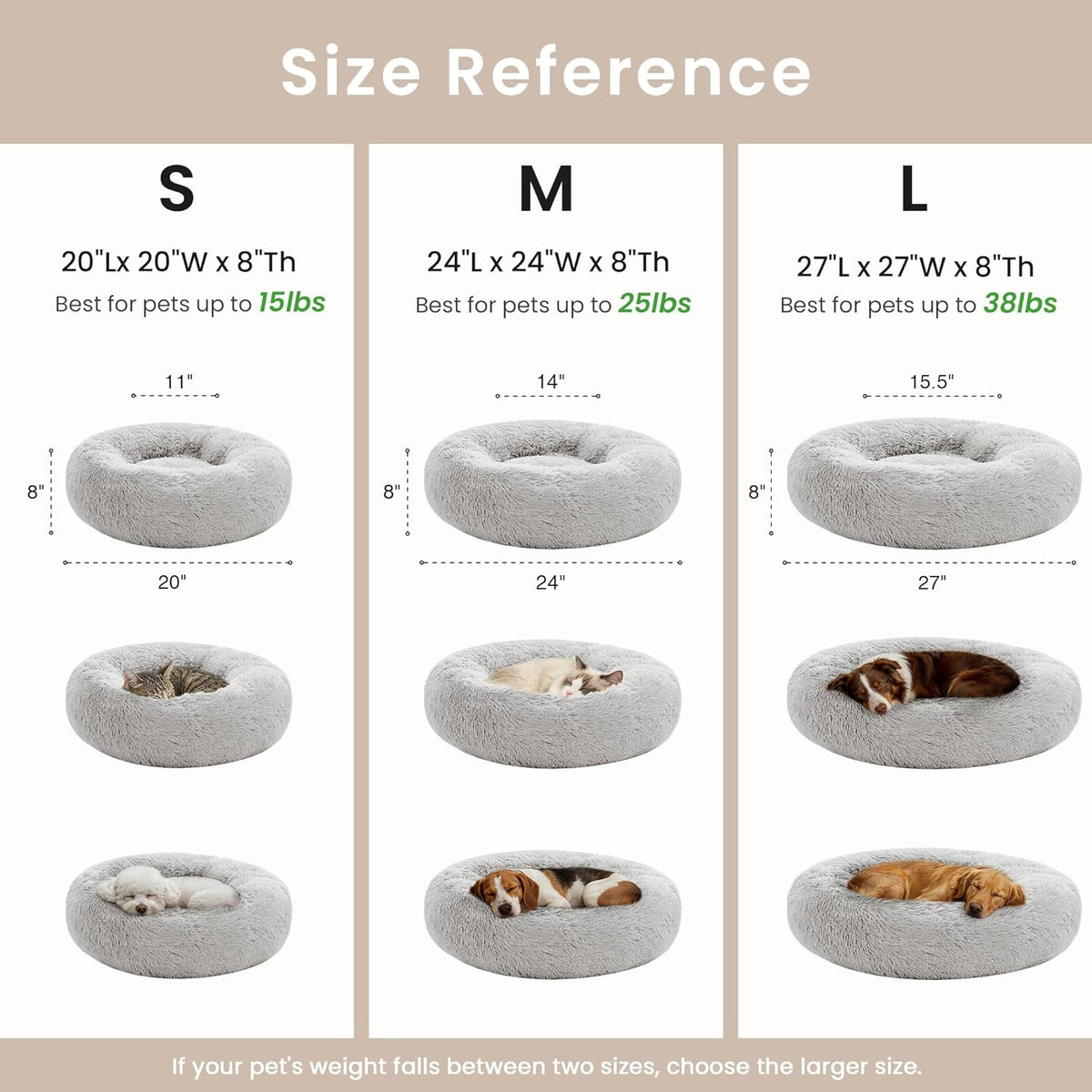 Love's cabin Calming Cat Bed for Indoor Cats - Light Grey / 20" - image 3