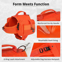 Himal Outdoors Dog Backpack & Saddle Bag - Orange - image 2