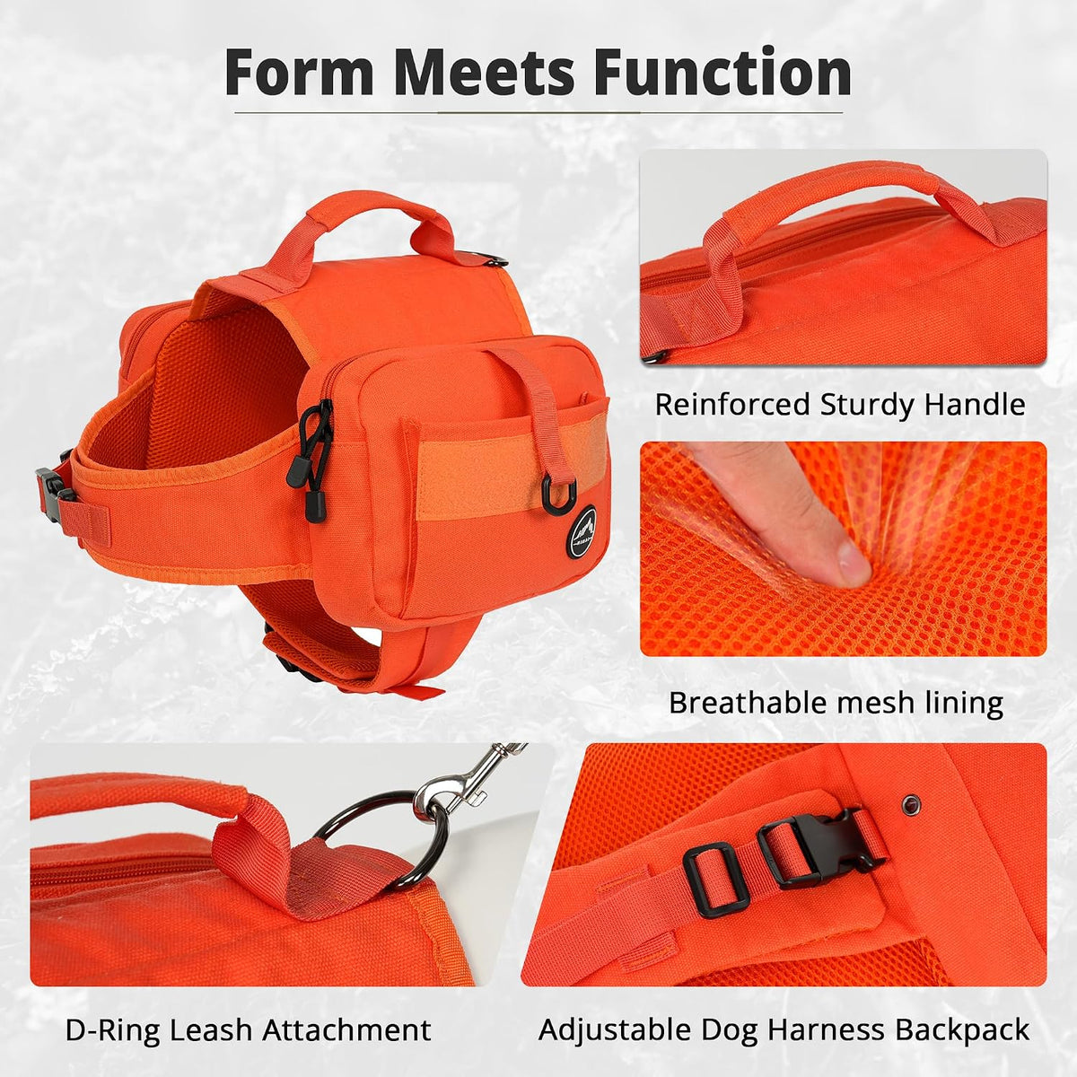 Himal Outdoors Dog Backpack & Saddle Bag - Orange - image 2