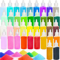 Panxxsen 24PCS Colored Art Sand Kit - 38 PCS
