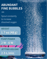 Pawfly Aquarium Air Stone Disc Tiny Micro Bubble Diffuser Release - 2.4 in - image 2