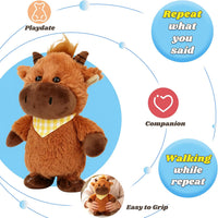 Hopearl Talking Singing Cowgirl Repeats What You Say Girl Walking - Highland Cow - image 4