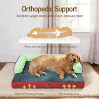 Comfort Expression Orthopedic XL Dog Bed for Large and Extra Large - Mint Fiesta / 36"L x 27"W x 7.5"Th - image 2