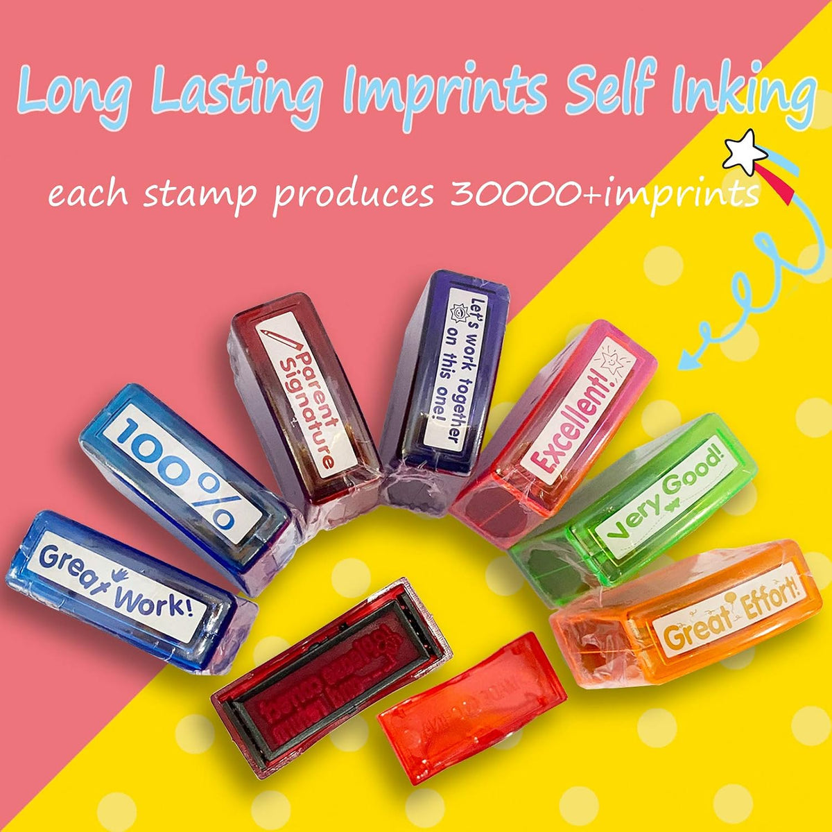 Teacher Stamps for Grading Classroom - Colorful - image 4