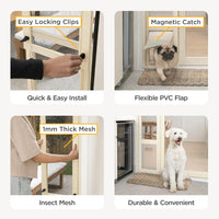Hakuna Pets V2 Patio Pet Door Screen Insert Panel for Sliding Doors - Large / Cream - image 4