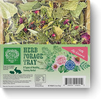 Small Pet Select Forage Tray Bundle, 3 Pack of Foraging Trays for Rabbit, Guinea Pig, Hamster or Bunny - Natural Treats, Dandelion, Flower, Herb Mix 2.5oz Each