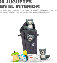 Outward Hound Hide-A-Birthday-Cake Plush Squeaky Dog Toy - Raccoon - image 4