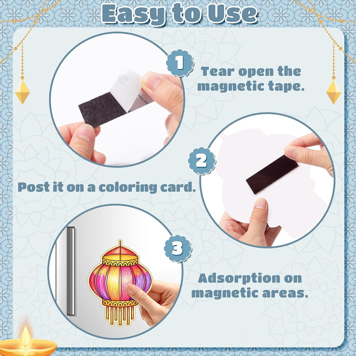 X1zuue fall leaf color your own magnet craft kit, 30 sets with maple and oak leaves - view 13
