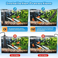 Aquarium Heater, 100W/200W/300W/500W Adjustable Fish Tank Heater with Intelligent Digital LED Controller, Overheating and Out of Water Protection for Freshwater and Saltwater Tanks