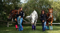 Warrior Fly Boots for Donkeys, Ponys, or Yearlings - Breathable Mesh Horse Boots for Fly Protection & Leg Comfort - Set of 4 (Mighty Warrior, Red)