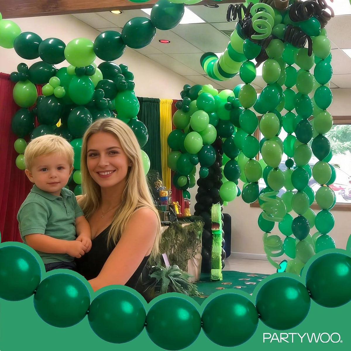 PartyWoo 100 white 6 inch linking balloons for garlands and arches - view 26