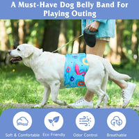 Dog Belly Bands for Male Dogs 5 Pack, Reusable Male Dog Diapers - Medium / Cake - image 4