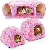 MABOZOO 3 Pack Guinea Pig House Accessories - Pink / L