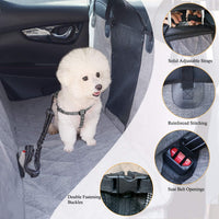 VIVAGLORY Dog Seat Cover Dog Hammock, Standard - Standard (width 52") / Heather Black - image 3