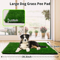 Fake Grass Pad for Dogs Potty Training Artificial Turf - 39.4x31.5 Inch / Green - image 2