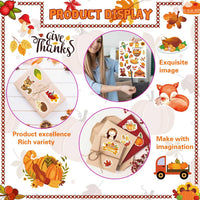 DUJAA 640-piece fall stickers for kids with pumpkins, leaves and scarecrows - view 13