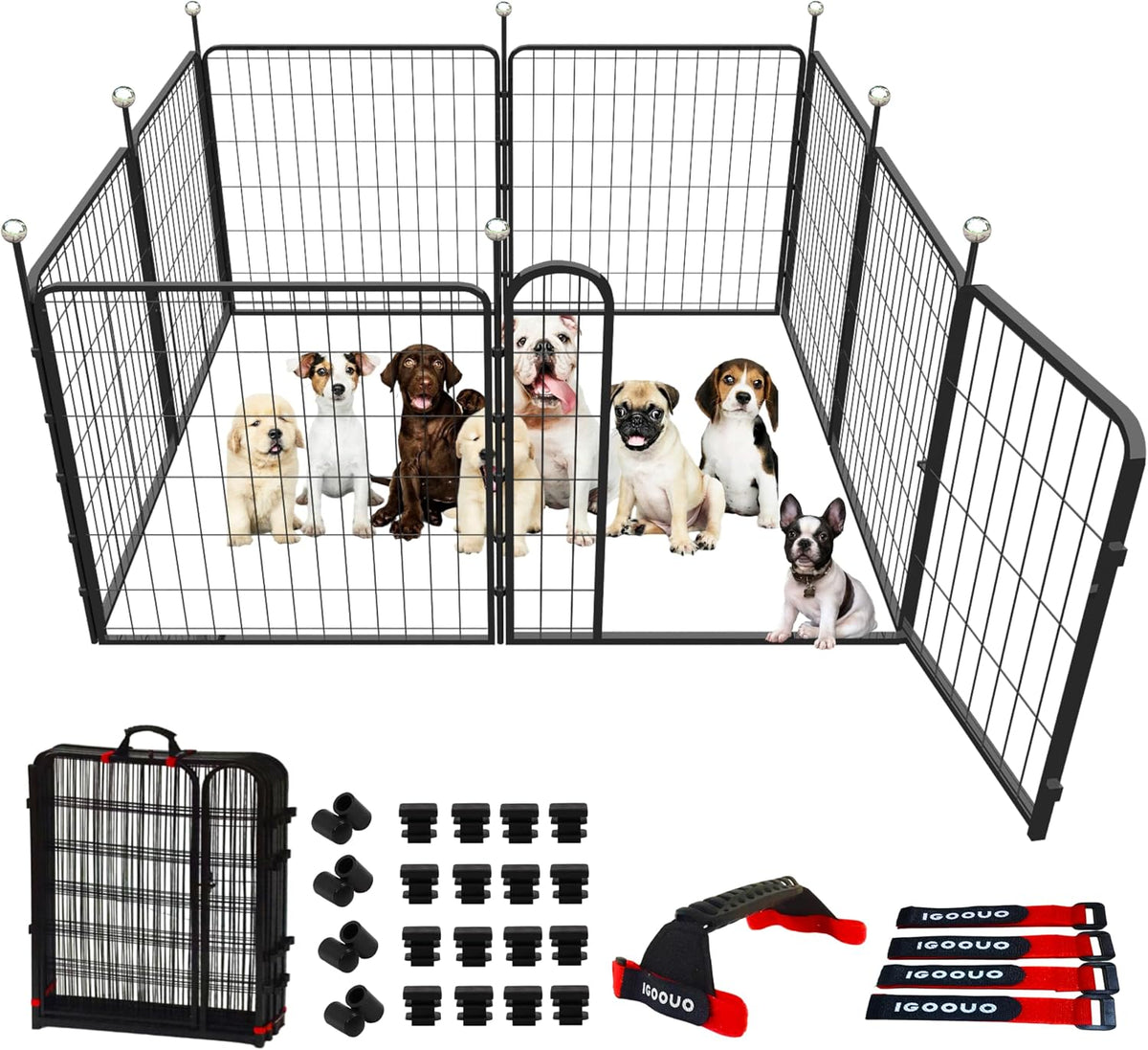 Dog Play Pen Indoors/Outdoor - 8 Panels / 32'' High