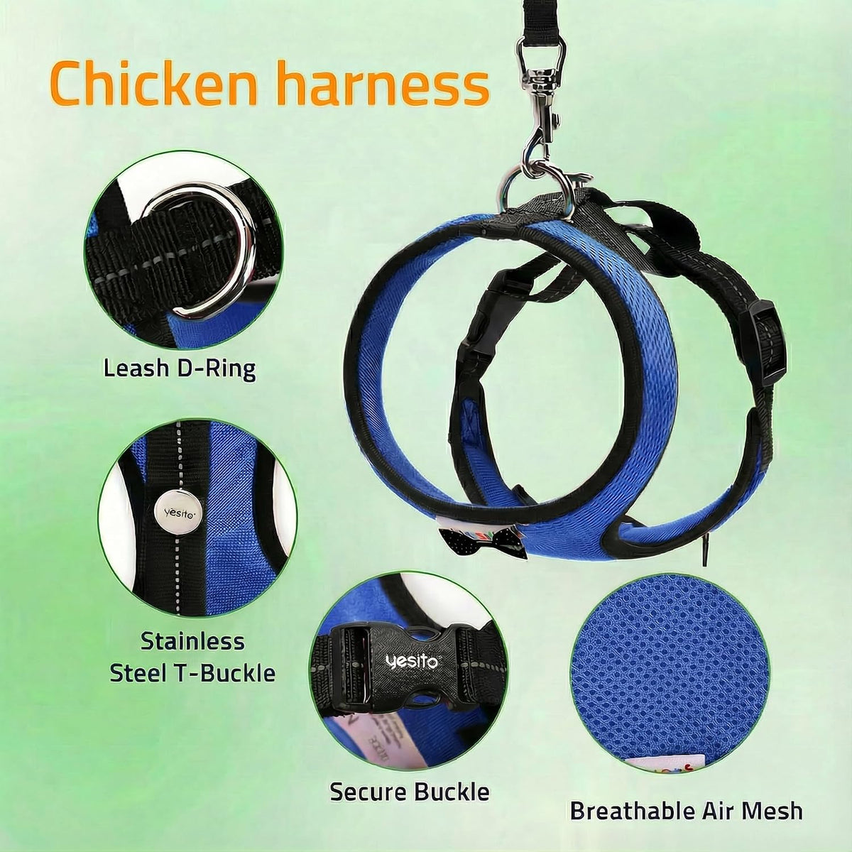 Adjustable Chicken Harness Diaper - Small / Blue - image 2